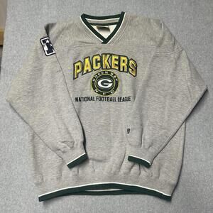 Vintage Lee Sport Green Bay Packers Crewneck Sweatshirt Mens Sz XL Embroidered